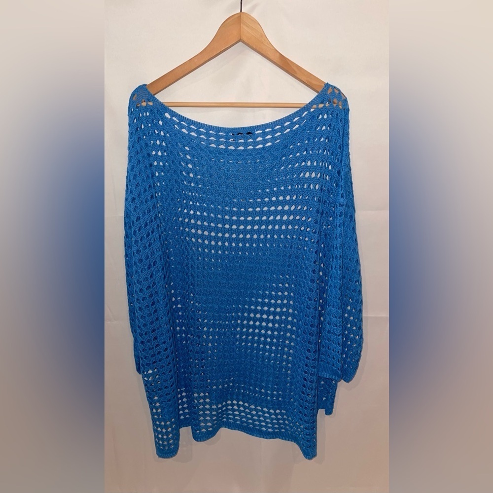 Cupshe Vibrant Blue Crochet Coverup Women’s L - Picture 4 of 5